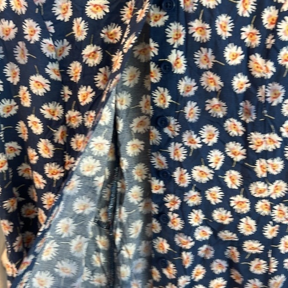 Band of Gypsies nwt floral button up sundress lace up back pockets small - Picture 5 of 12